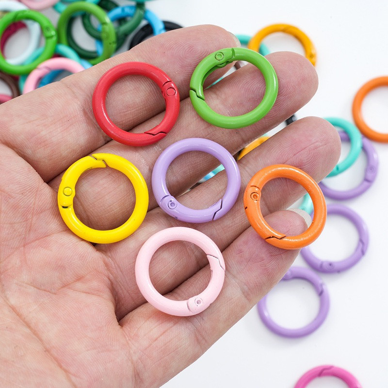 Ring 100 Pcs  Ganci O Ring 23mm Gantungan Kunci Mix Warna