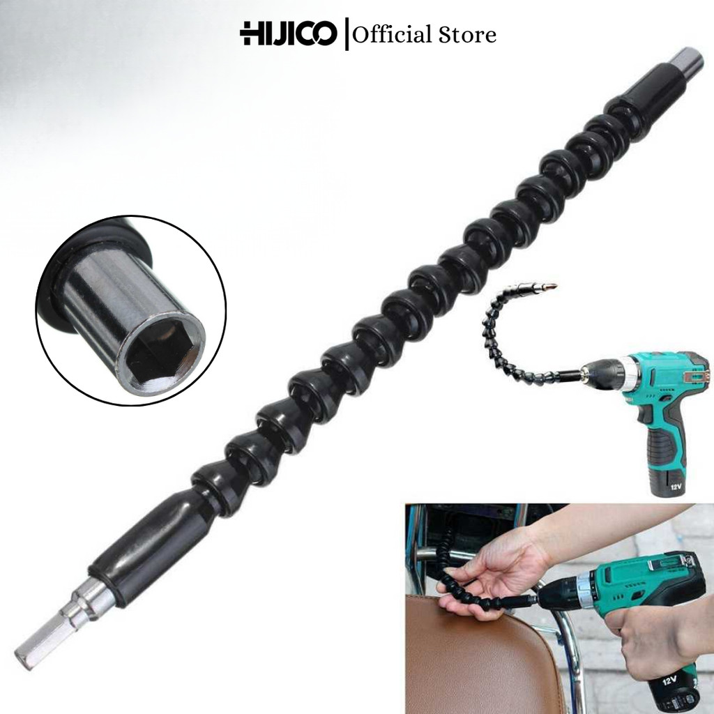 HIJICO Adapter Fleksibel Bor Obeng 1/4 Inch Flexible Shaft Extension Serbaguna