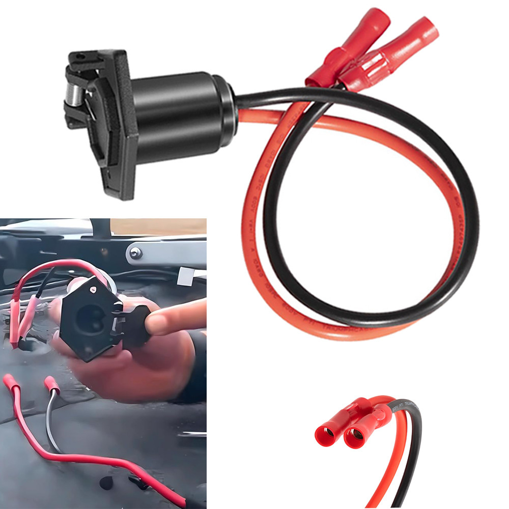 8M4000954 Trolling Motor Power Receptacle, 2-Prong 12V, 24V or 36V Trolling Motors, for Bow-Panel ta