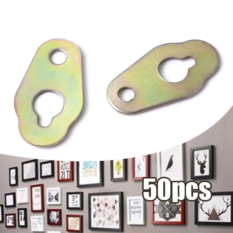 50PCS Braket Cantolan Frame Cantolan Papan Rak Pigura Lukisan Hook Oval Besar
