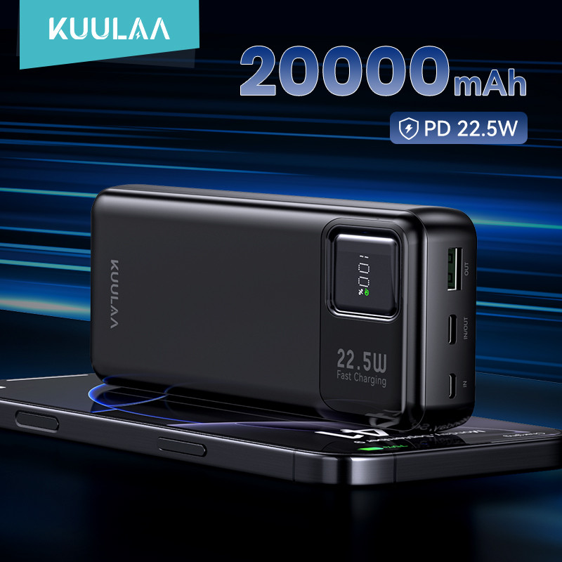 KUULAA 20000mAh Power Bank Portable External Battery 22.5W Fast arging Portable arger For iPhone xia