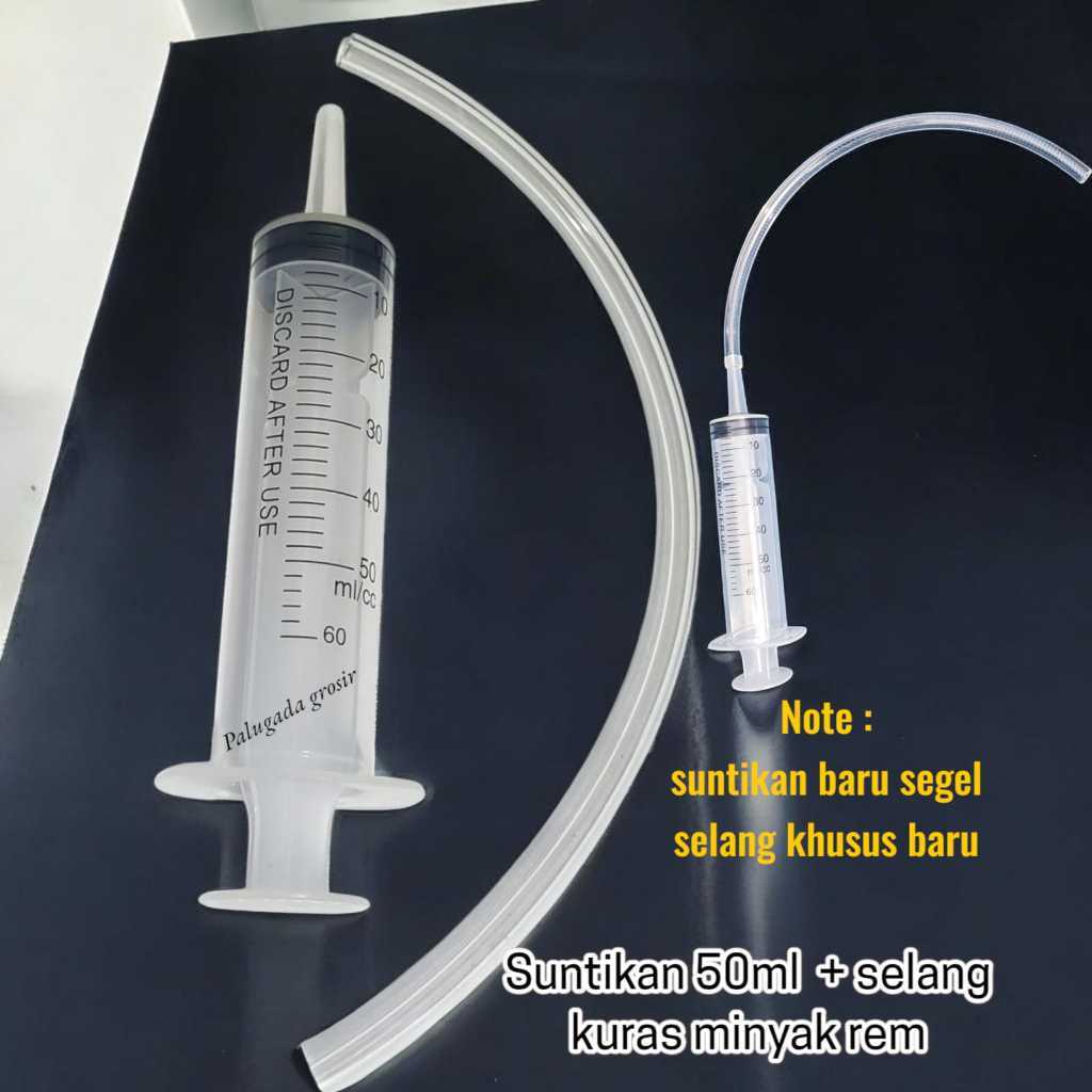 promo Suntikan 50ml Spuit 50cc + Selang Kuras Minyak Rem
