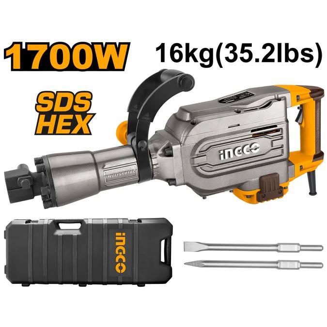 MESIN BOBOK INGCO 16KG / DEMOLITION PH65 / JACK HAMMER INGCO PDB17008 - PDB17008-SE