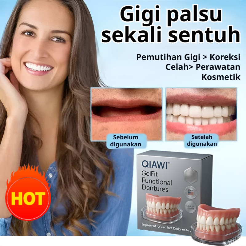[COD+Gratis Ongkir]Kit Pemasangan Gigi Tiruan Kosmetik/gigi Tiruan Lepas Pasang/gusi Gigi Palsu/tmba