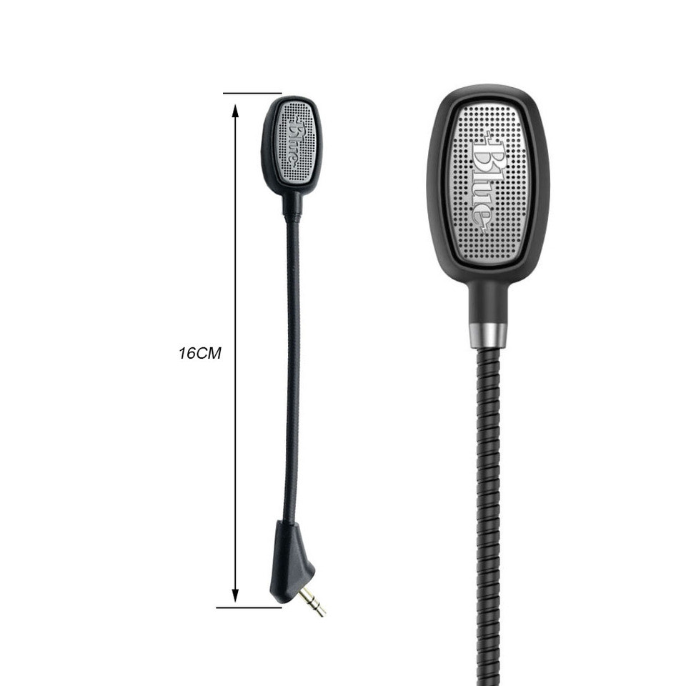 Blue IcePoP Mic Boom For Kingston HyperX Cloud Alpha, Alpha S, Cloud Mix Gaming Headsets 3.5mm Detac