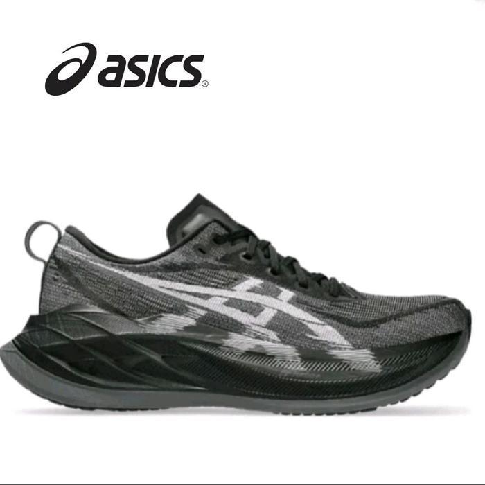 Sepatu Lari Pria Asics Superblast 2 Black White Shoes Running Mens Olahraga Outdoor - 39