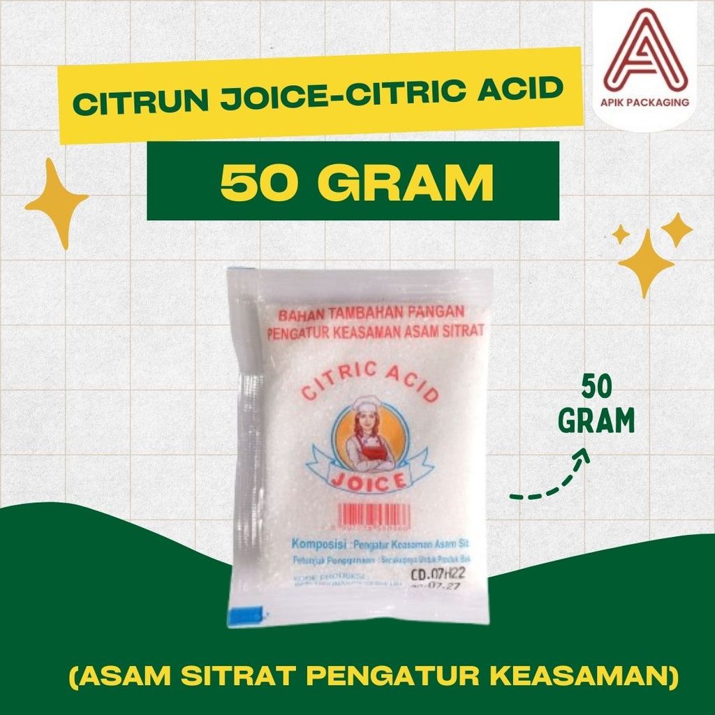 CITRUN JOICE-CITRIC ACID - 50 gram (Asam Sitrat Pengatur Keasaman)
