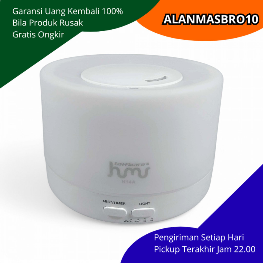 Humidifier Mini Ultrasonic 500ml Lampu RGB Remote Control Elegan Stylish Tidak Berisik Untuk Kelemba