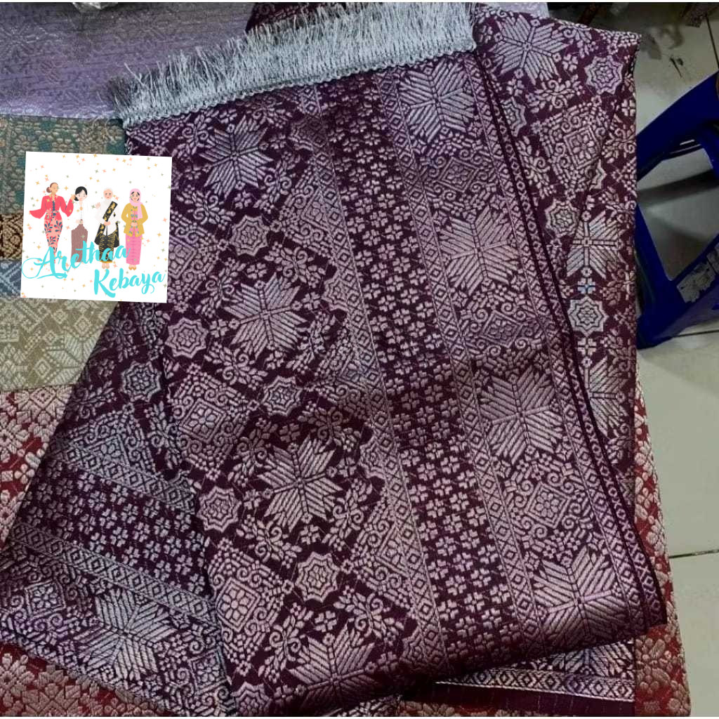 SET SELENDANG & ROK LILIT SONGKET SEMI PALEMBANG / Rok Lilit songket selendang setelan songket songk
