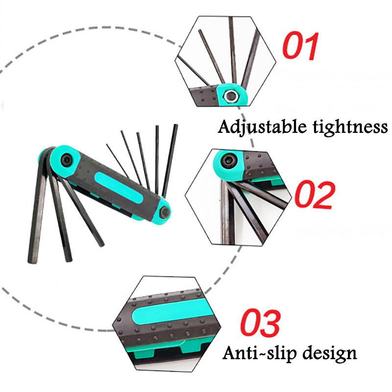 8 in 1 Folding Allen Wrench Set Metric Allen Key Set Tool Or Folding Tamper Proof Torx Key Set Porta
