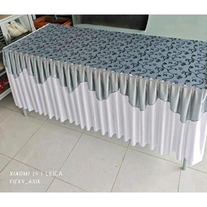 Wr. Kita  (PRE ORDER) TAPLAK MEJA PRASMANAN TAPLAK MEJA TENDA TAPLAK MEJA BATIK - Model V, 100x50 T6