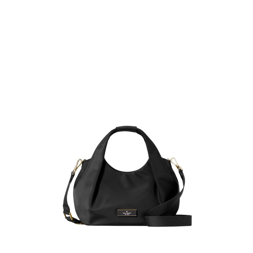 KATE SPADE Carter Nylon Small Pleated Crossbody Black