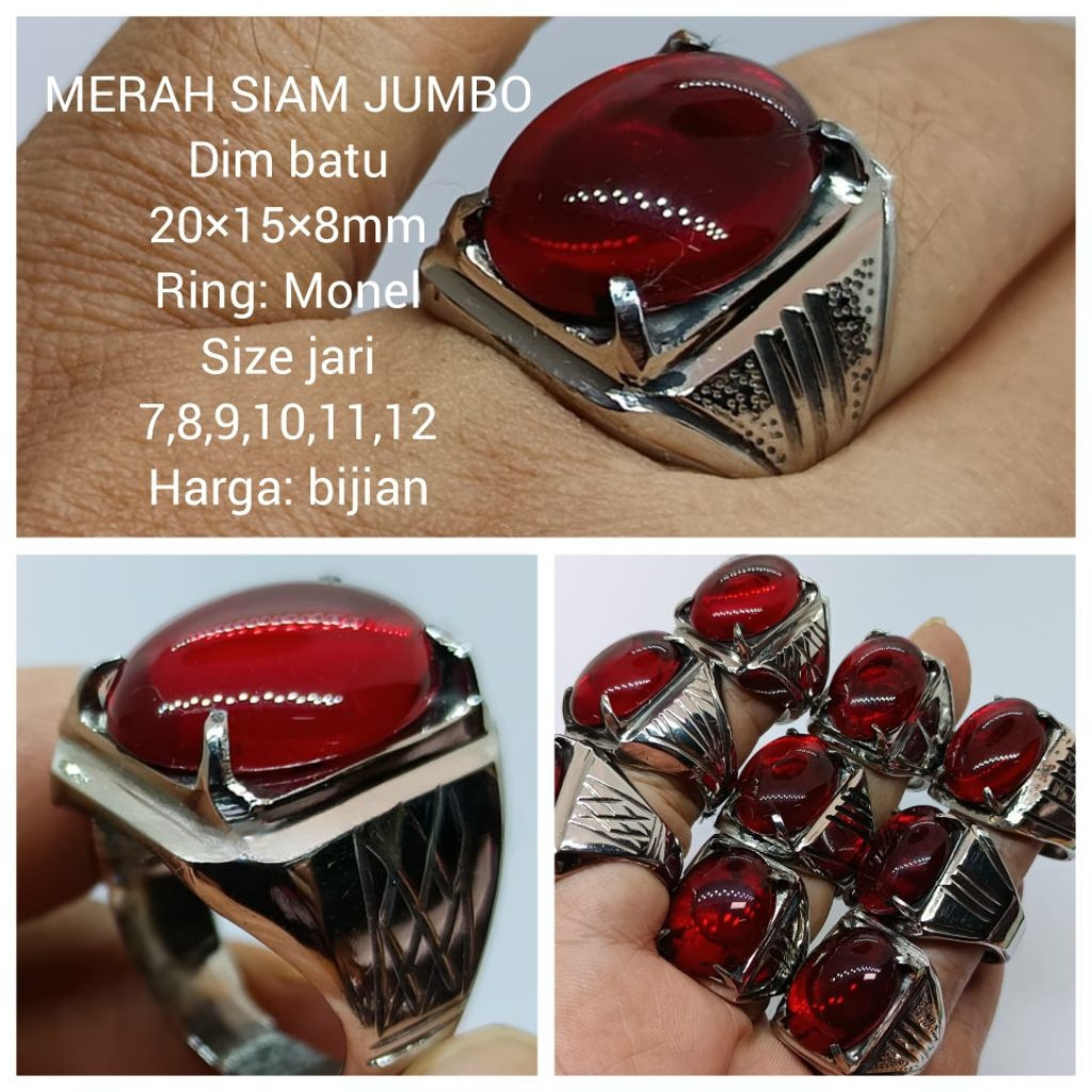 CINCIN STAINLES BATU MERAH SIAM BANGKOK JUMBO D20