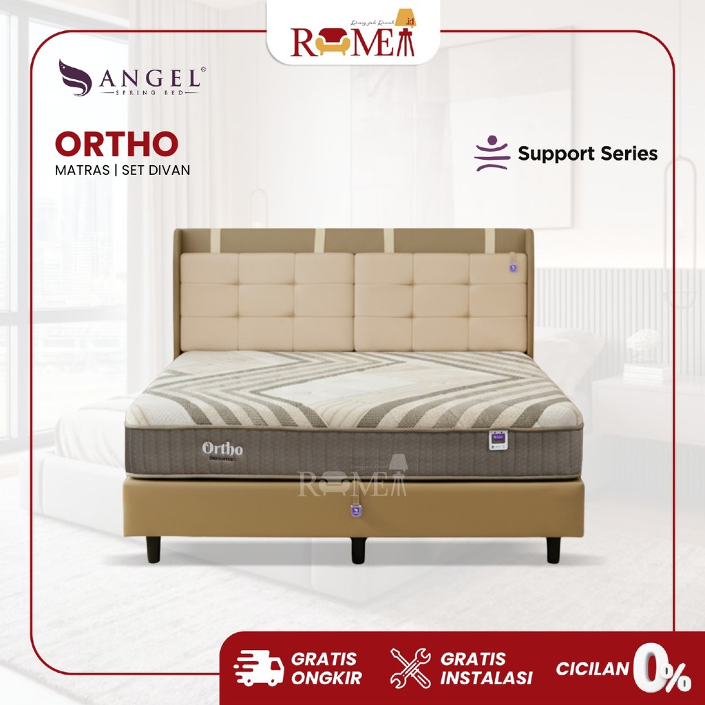 Rumea - Kasur Springbed Angel Ortho Fullset Kasur Matras ORTTO Only Set Divan Ranjang Tempat Tidur P