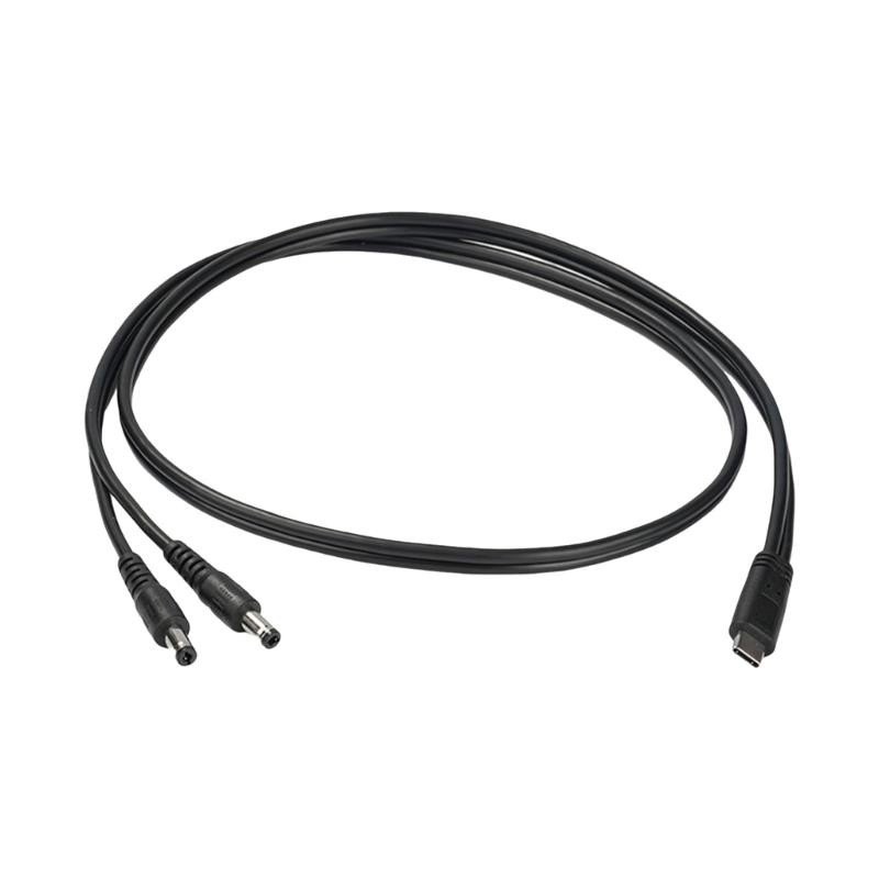 60W USB C to DC 5.5 x 2.5mm Power arging Cord for Laptop 20V USB Type C Male Input to Double DC 5.5 