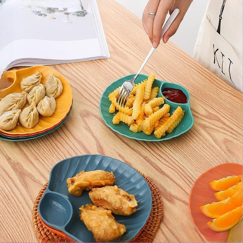 GROWSIR Piring Kerang Aesthetic Wheat Straw Plate Wadah Saji Buah & Snack PZ002