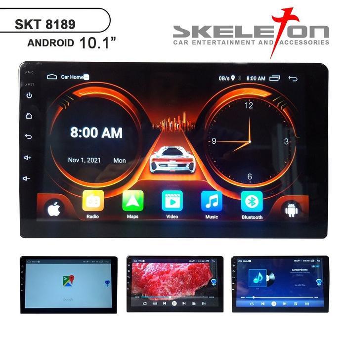 2 din Head Unit Android 10 inch Skeleton 8189 Double Din Bluetooth GPS Mirrorlink - 1+32GB [Terlaris