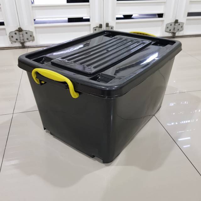 READY Container Box Hitam 55 / box container hitam / box plastik / box serbaguna / box kontener / ko