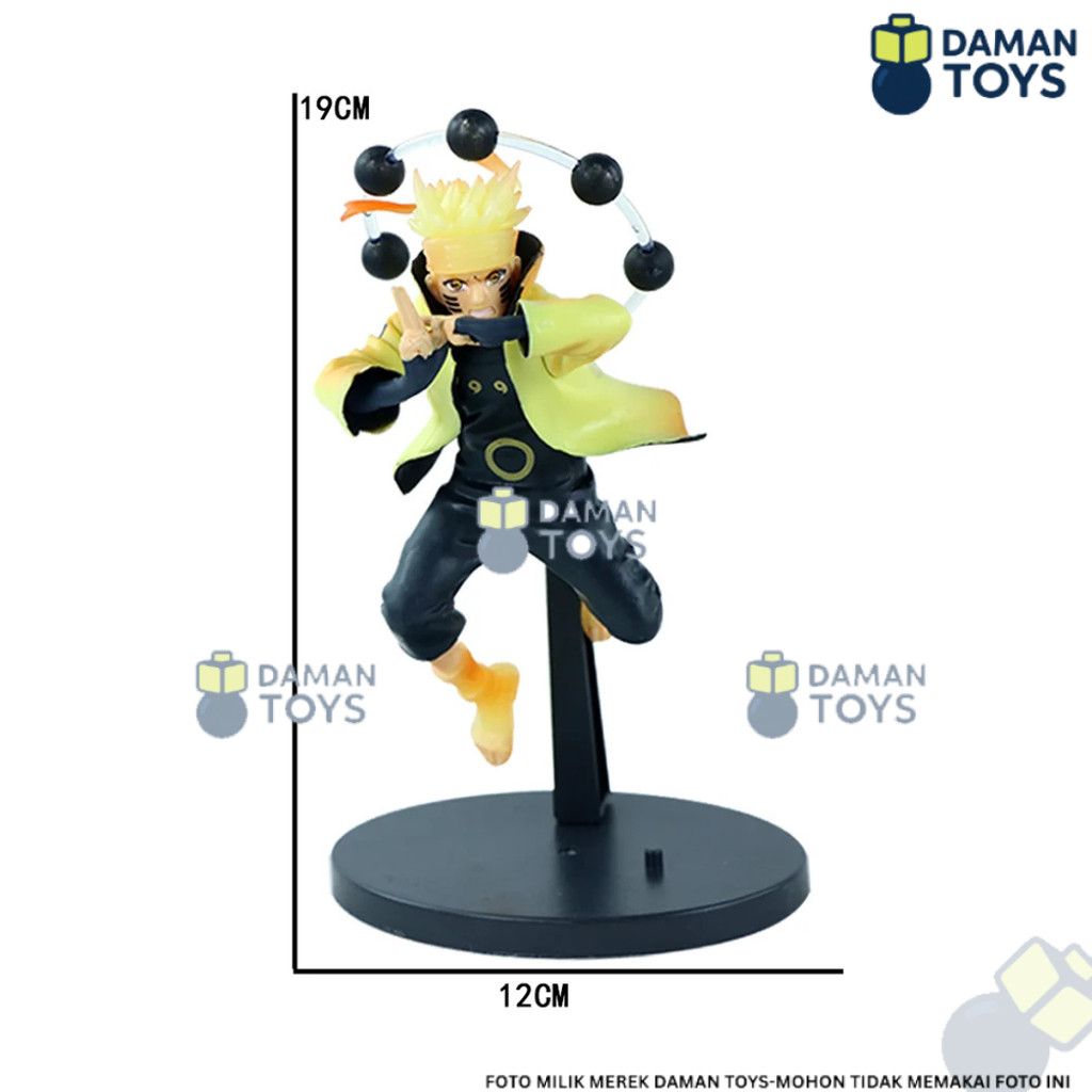 URBANZENT - Action Figure Naruto Mode Sage Six Paths 19cm - Koleksi Mainan Patung Pajangan Anime