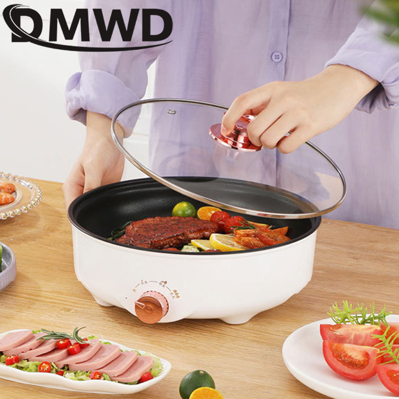 Multifunction Electric Barbecue Stove Steak Grill Non-stick Multicooker Skillet Eggs Soup Cooking Po