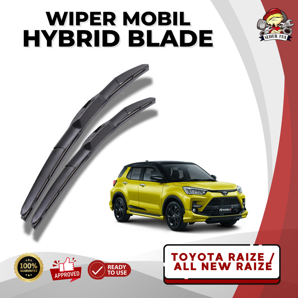Wiper Hybrid Premium Toyota Raize / All New Raize – Karet Wiper Mobil Berkualitas