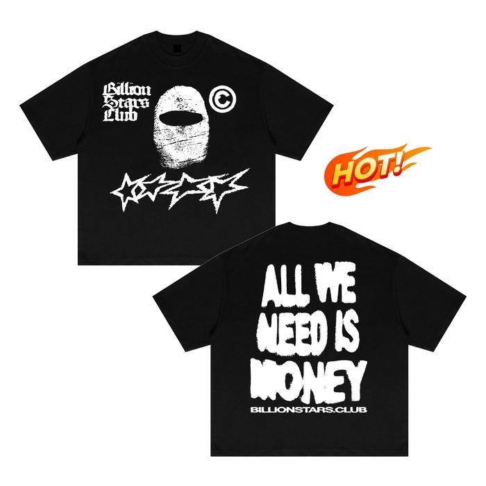 BOXY T-shirt Wanita COD Heavyweight 24s TShirt l Baju Kaos Skena PriaDistro Oversize HITAM | PUTIH M