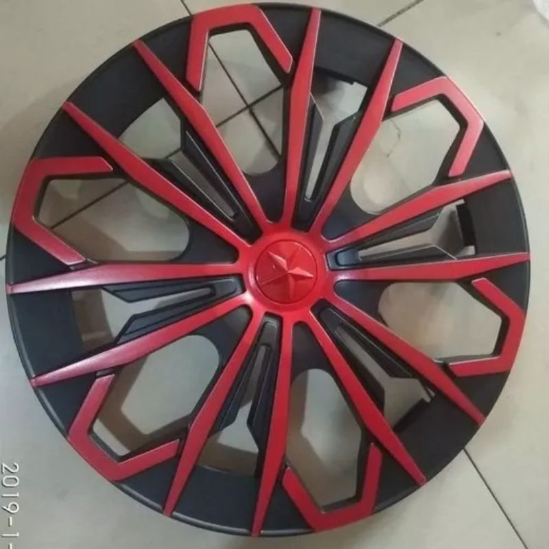FRANCISS.ID Cover Velg Dop Roda ring 13 Dan 14 Harga 1 buah Hitam merah avanza xenia sigra futura gr