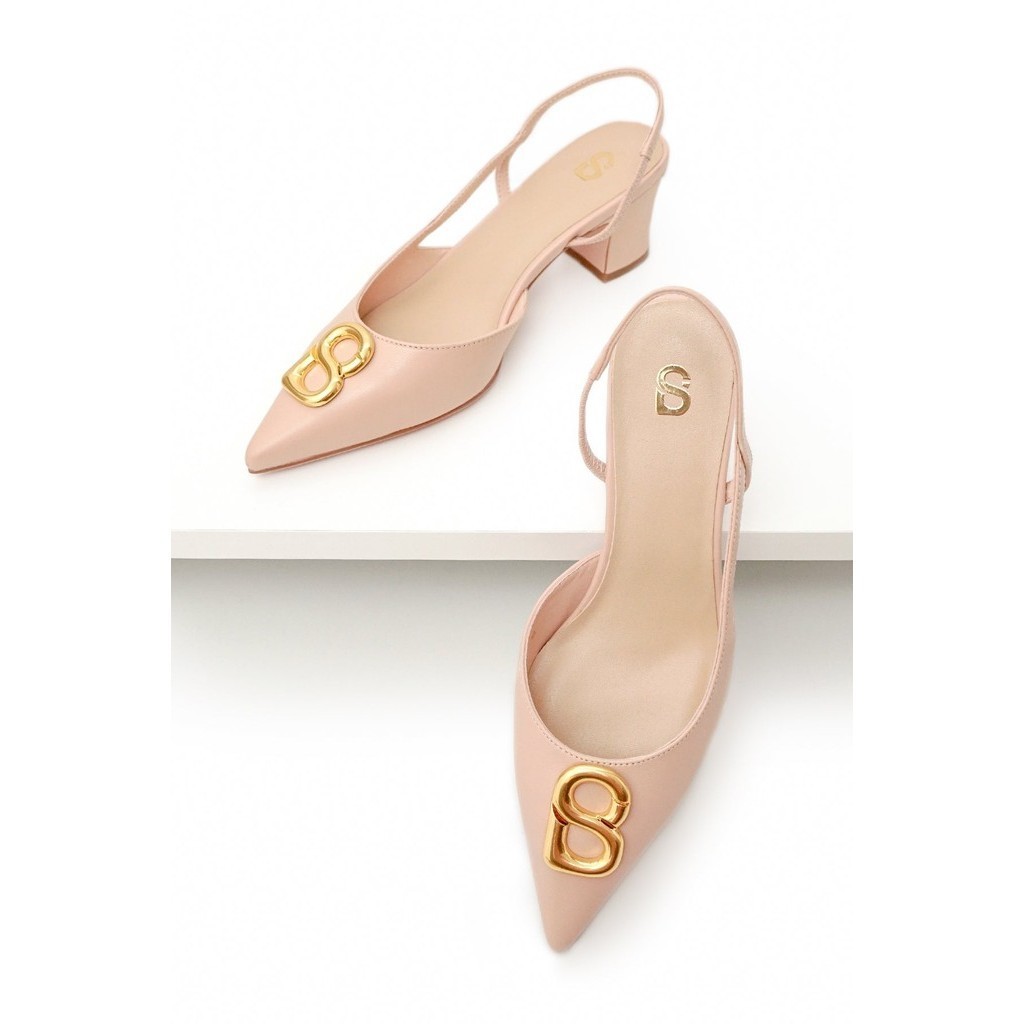 Buttonscarves Kylie Mid Heel Shoes - Dusty