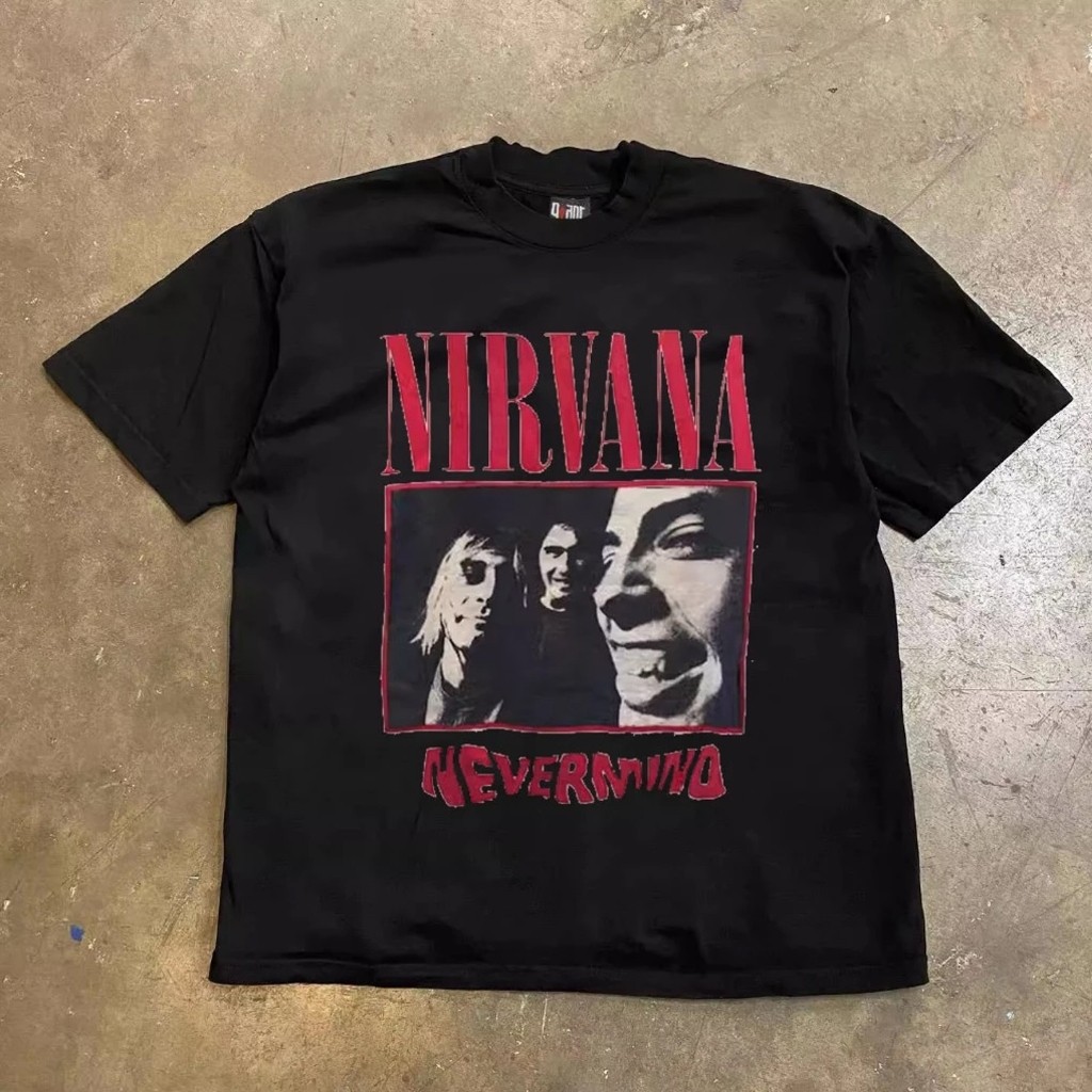 Korea Style T-Shirt Oversize NIRVANA | Kaos Pria dan Wanita