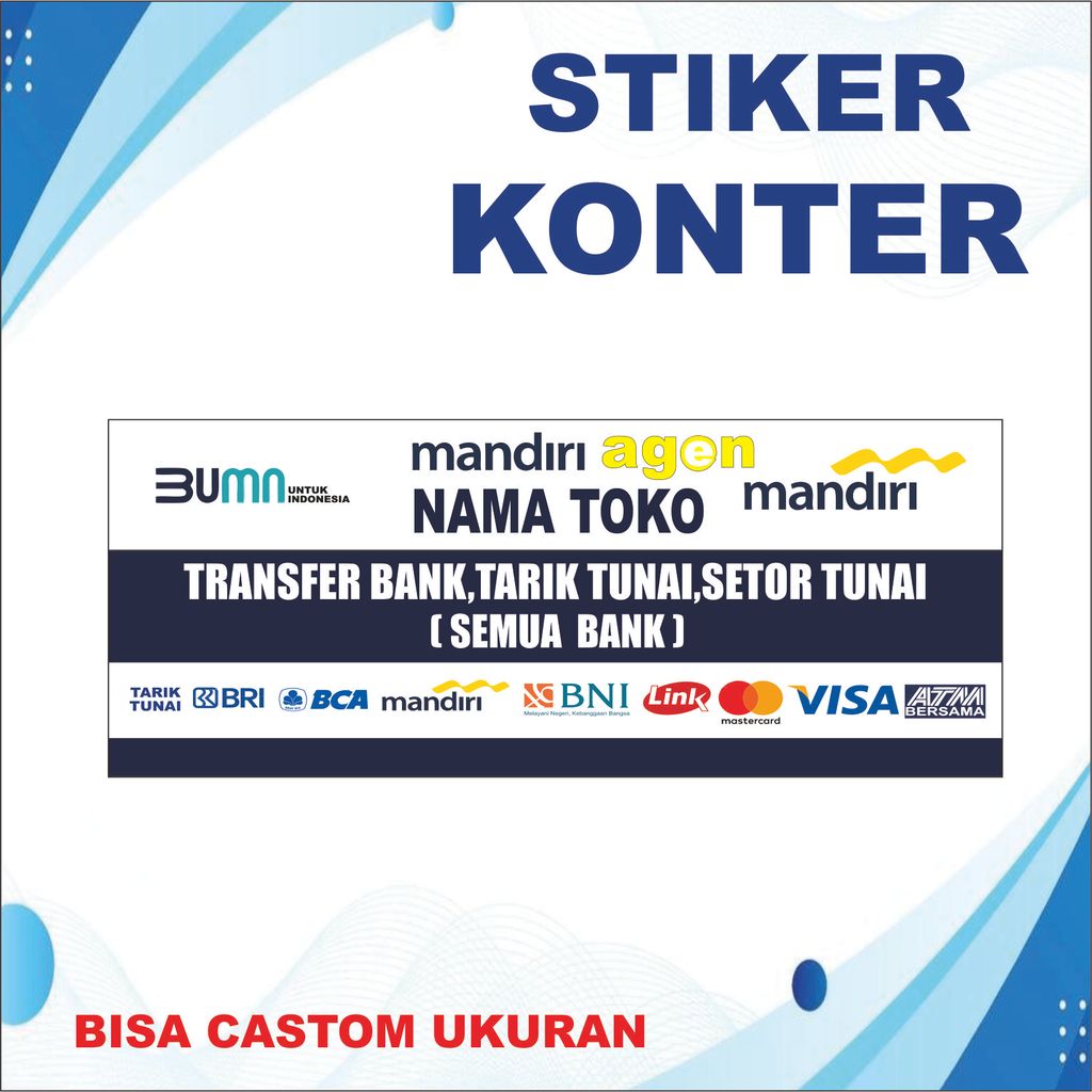 CETAK STIKER VINYL KONTER AGEN MANDIRI