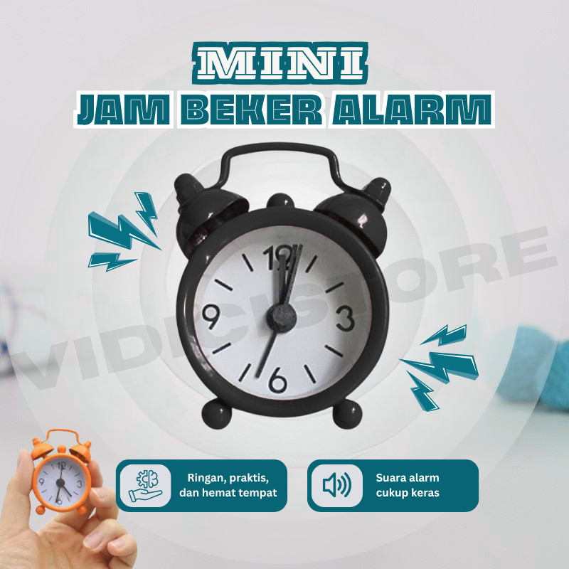 Jam Beker Alarm Mini / Jam Mini / Jam Meja Mini / Jam Unik / Jam Beker Mini / Jam Analog