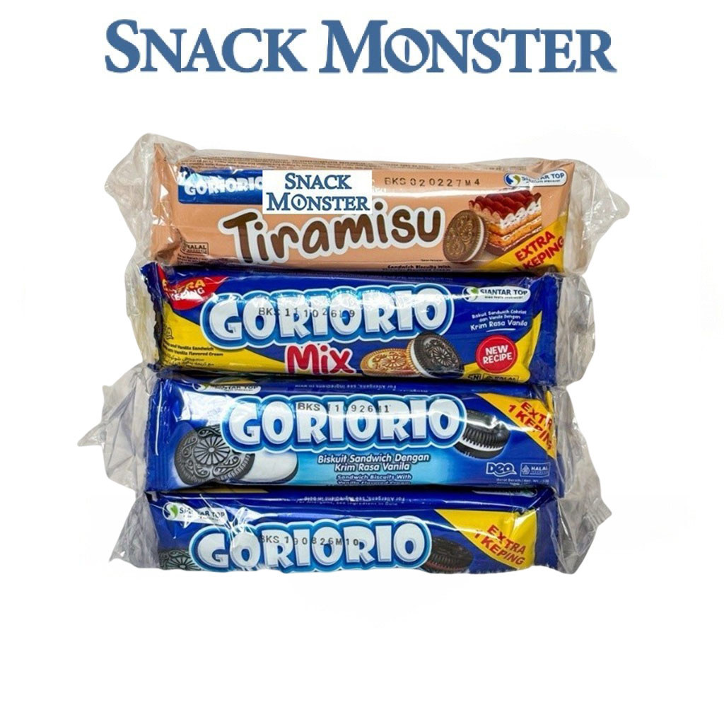 Goriorio renceng Rasa Tiramisu, Coklat, Vanila, Mix Vanila isi 10 pcs