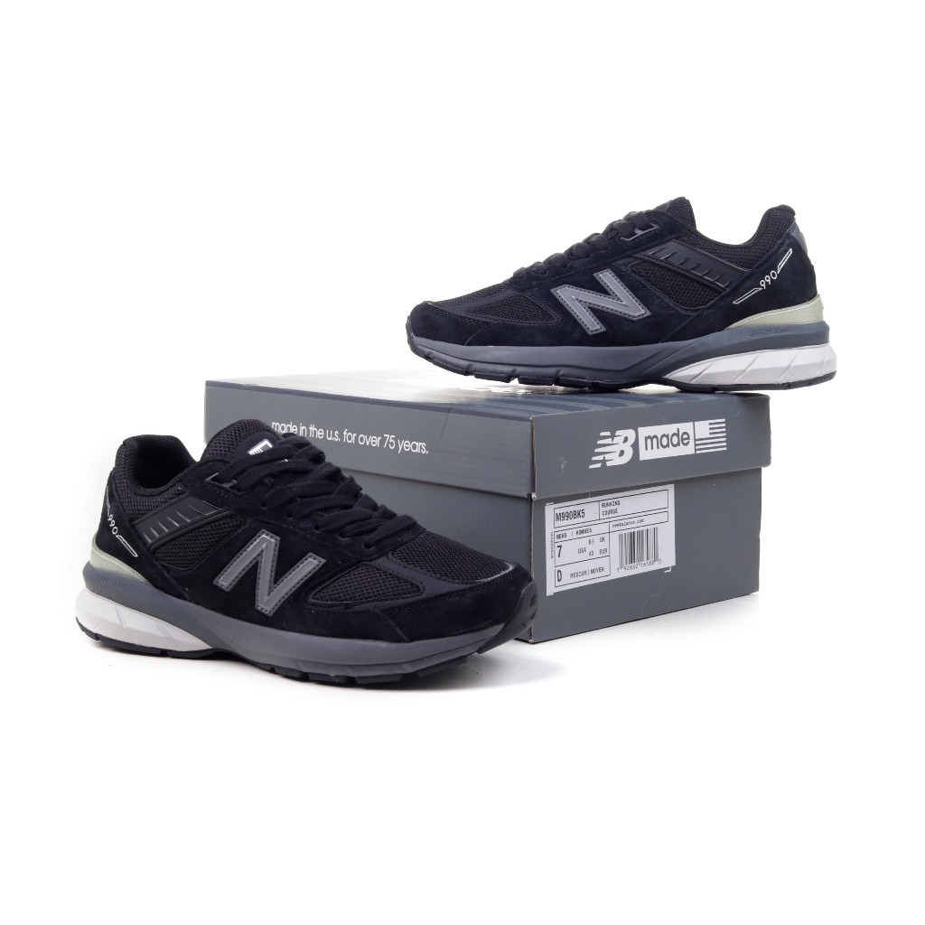 Sepatu  New Balance M990BK5 V5 Black Grey - NB 990