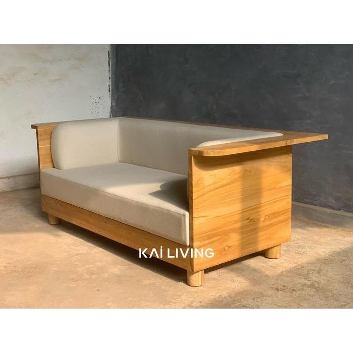sofa tamu santai custom kayu jati finising sofa cafe keluarga dekorasi ruang interior custom murah k