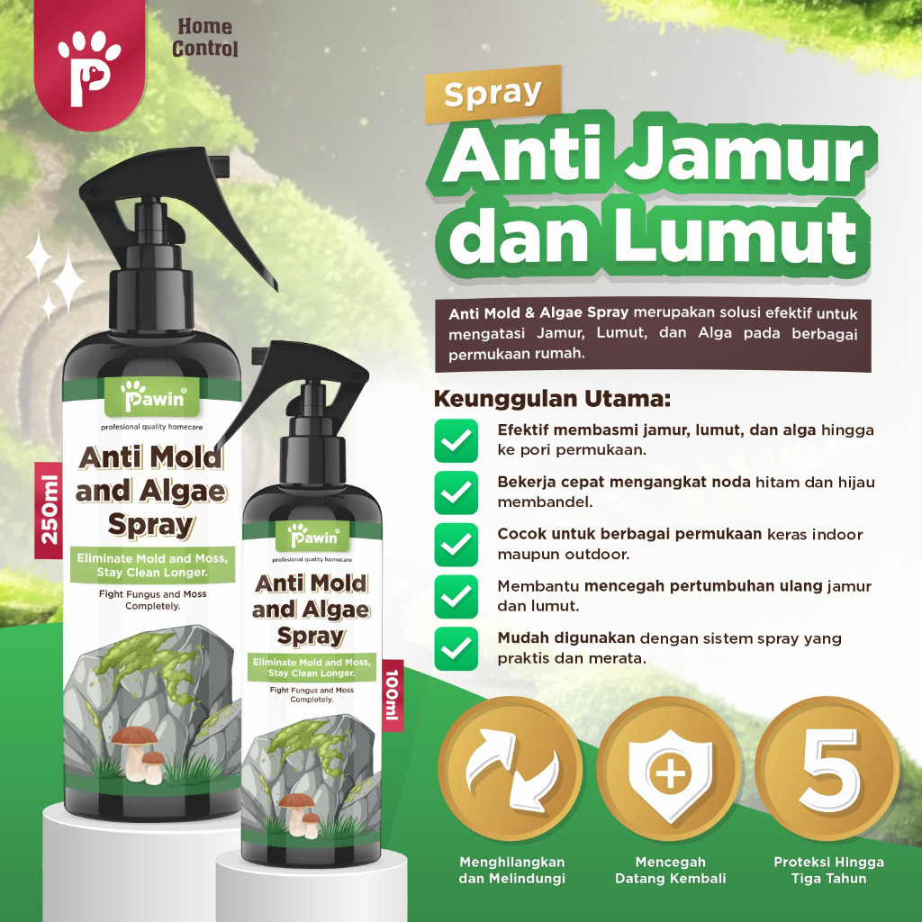 Spray Anti Jamur & Lumut Semua Permukaan Dinding Plafon Anti Mold And Algae Spray by HJ