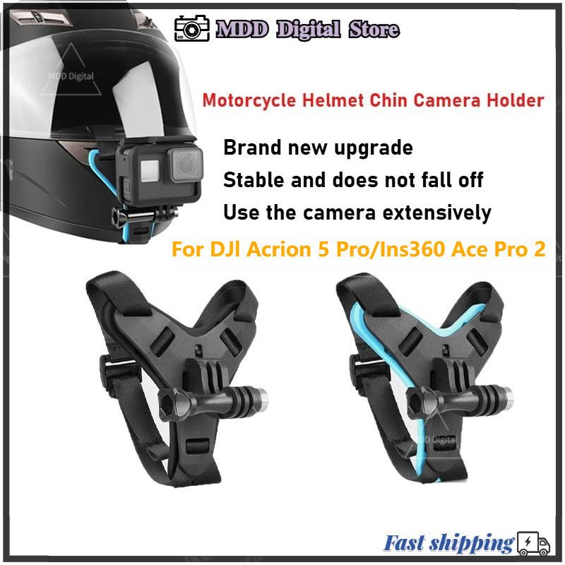 Penyangga Helm Motor untuk GoPro 13 12 11/DJI Action 5Pro 4/Ins360 Ace Pro 2 Action Camera