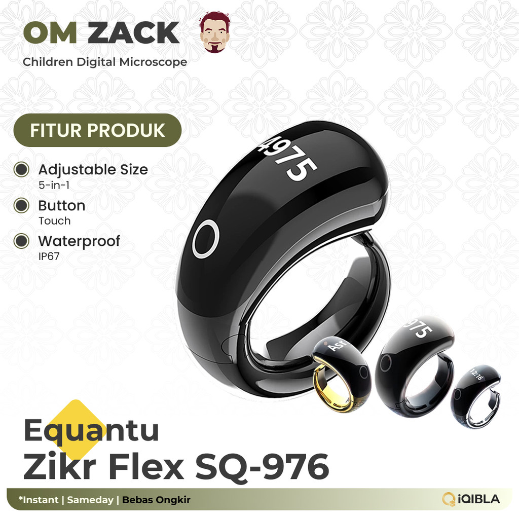 Equantu Zikr Ring Flex SQ-976 Tasbih Digital Cincin Tasbih Digital Cincin Zikir