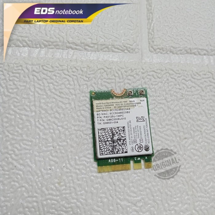 Wificard Wifi Toshiba Portege Z30-A dynabook R634 R634/M