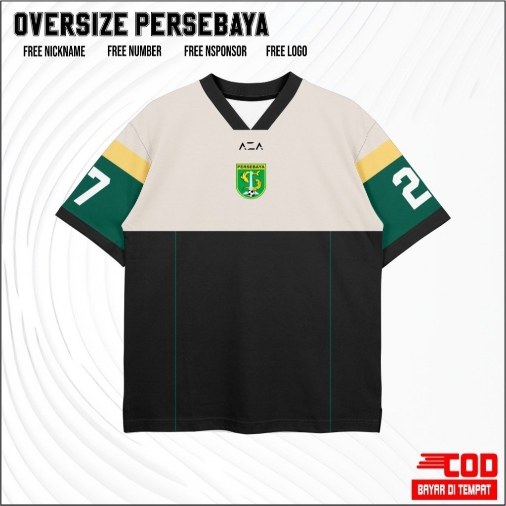 Kaos Jersey Bonek Persebaya  Full Print HD | Bisa Custom Nama Nomor
