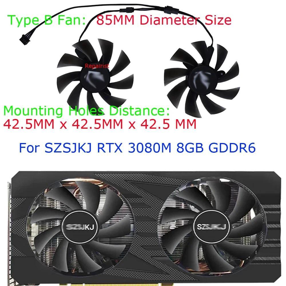 2Pcs/Set,XY-D09015B,Video Card Fan,VGA Graphics Cooler,For SZSJKJ RTX 3080M RTX3070M Laptop ip 8GB,F