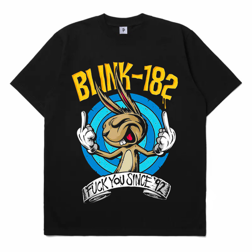 KAOS BAND BLINK182 - TSHIRT BLINK 182 COTTON COMBED 24S KAOS