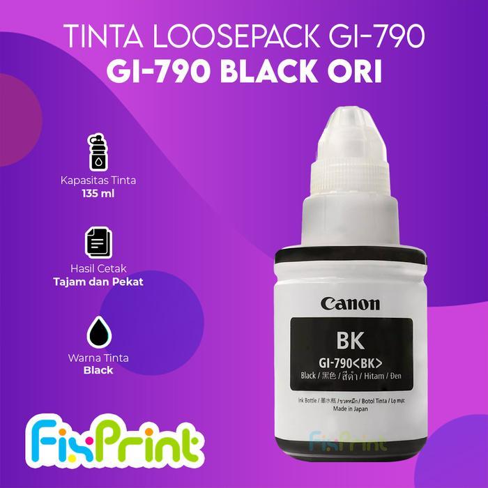 TINTA PRINTER CANON G1010 G2010 G3010 G1000 G2000 BLACK COLOR ORIGINAL - HITAM NO BOX