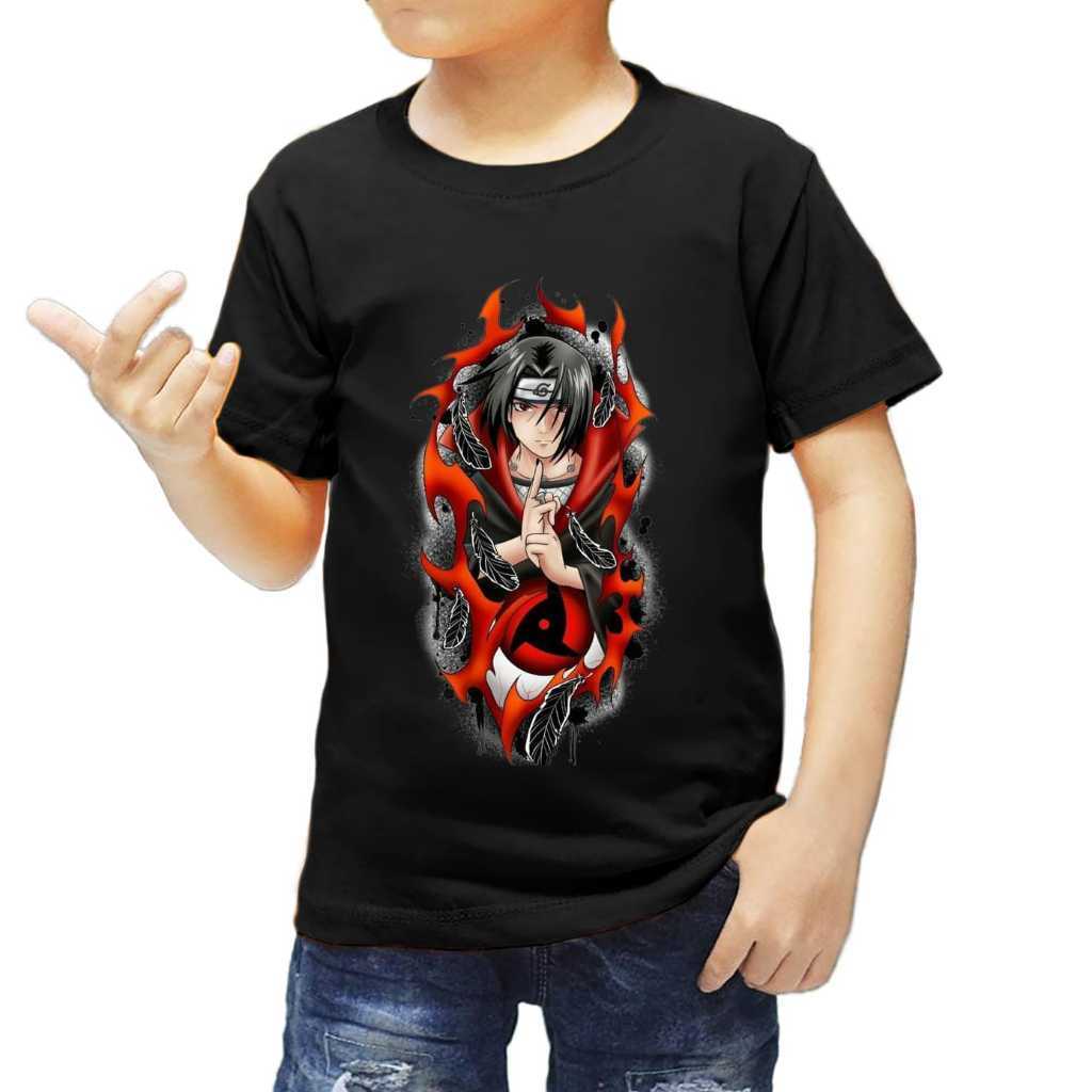 baju kaos anak laki laki motif itachi naruto atasan fashion