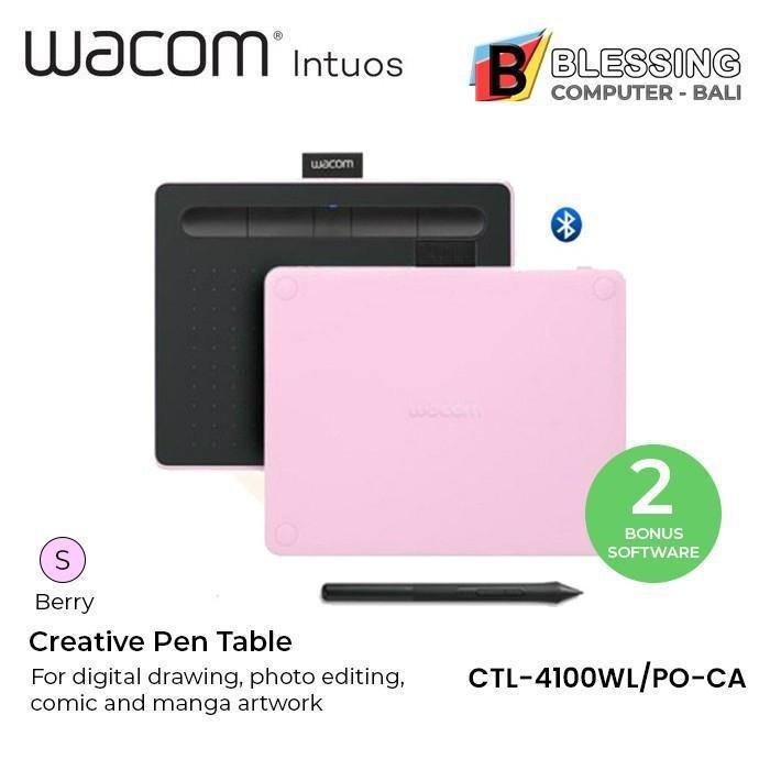 Wacom CTL4100WL Creative Pen Tablet / Wacom Intuos Pen Bluetooth Berry