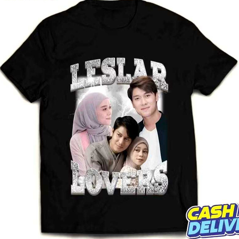 KAOS ATASAN BOOTLEG KEKINIAN Leslar Lovers Baju Vintage Bootleg Lesti & Rizki Billar - T-Shirt Vinta