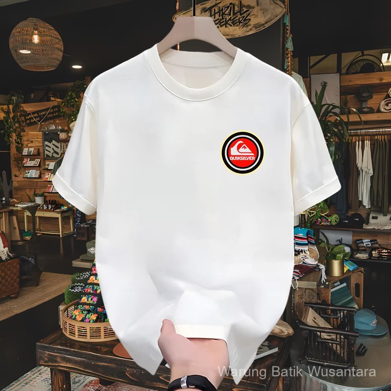 Baju Kaos [100% Original] Kaos Quiksilver Katun 24s Premium Adem, Anti Luntur, Desain Logo Surfing K