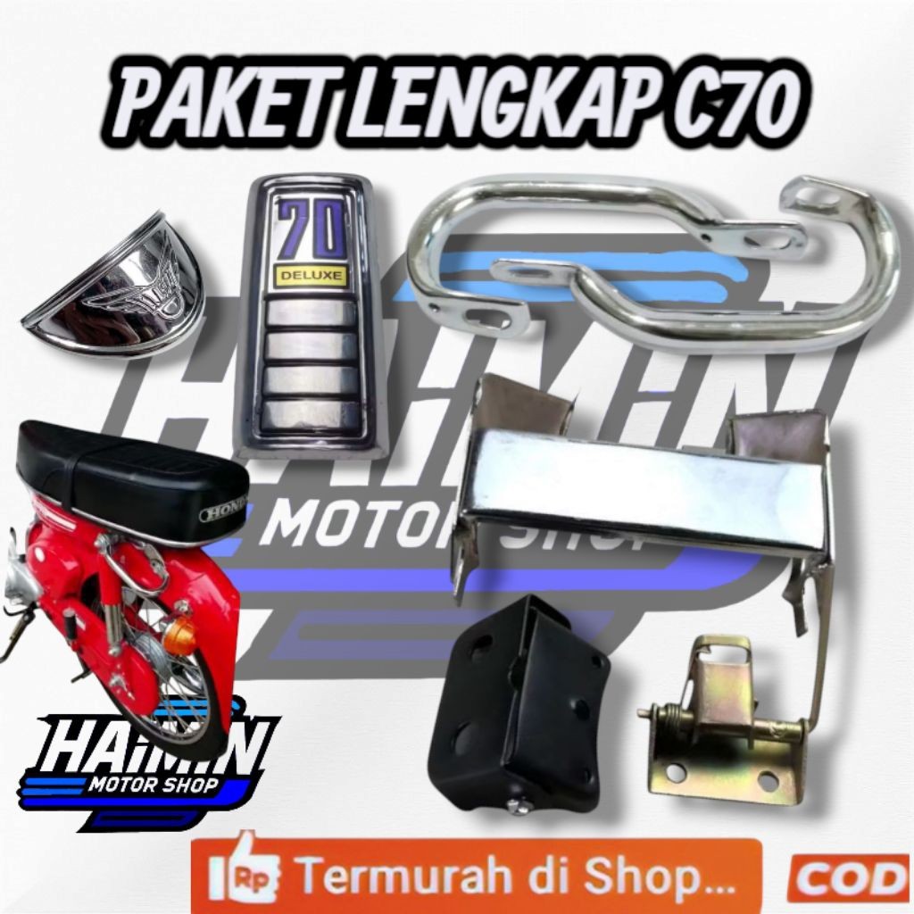 BEHEL BEGEL PLANGER PEGANGAN JOK SAMPING HONDA C70 KUNCI JOK ENGSEL JOK PANGKON JOK DASI PANEL &TOPI