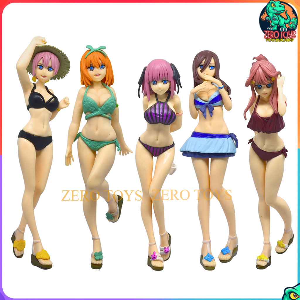 Figure Anime Gotoubun no Hanayome Quintessential Quintuplets Beach Bikini Ver Pajangan