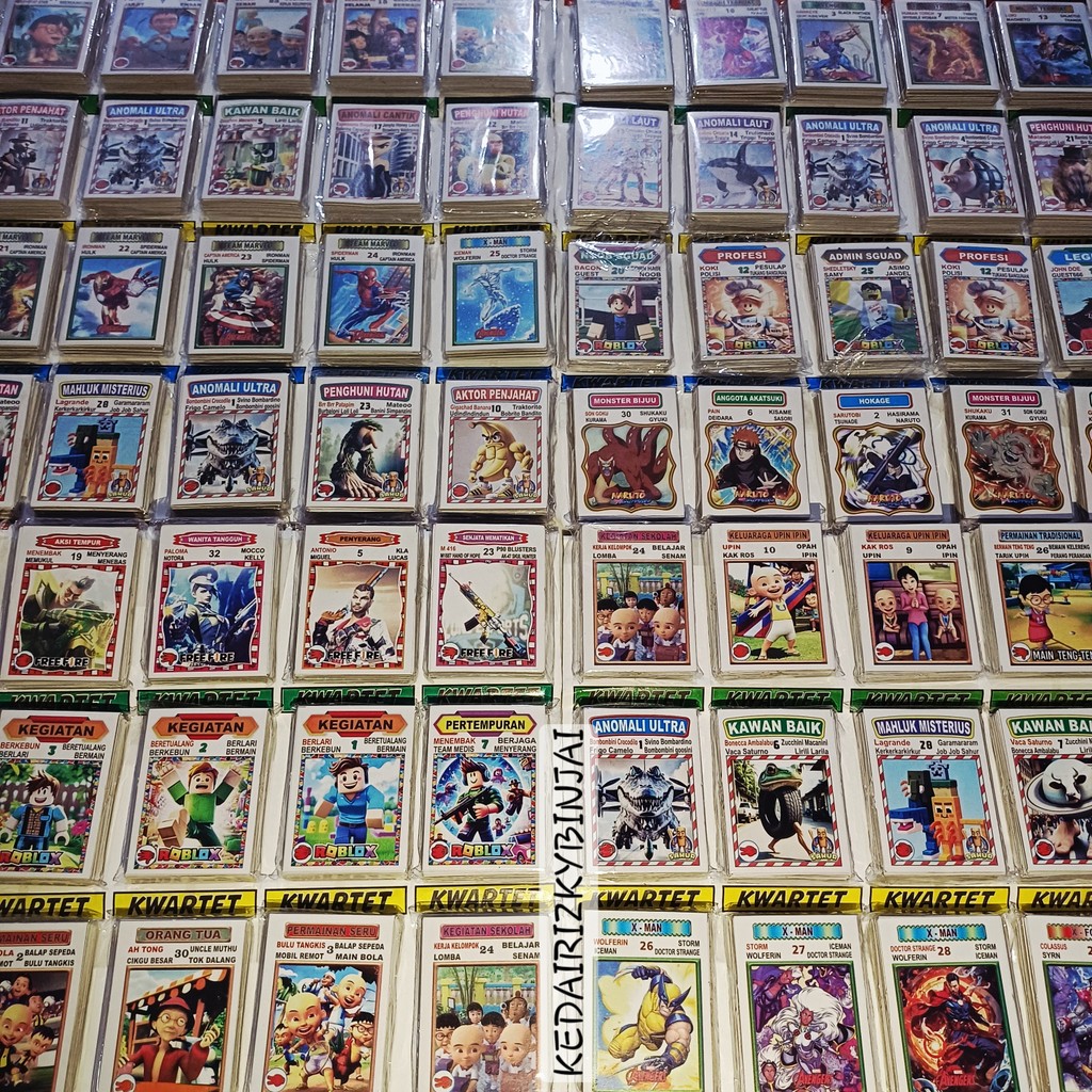 Kartu Kwartet Kuartet Mainan Anak Kartu Karakter Anomali Tung Tung Sahur 1 Sachet Isi 32 Lembar Gamb