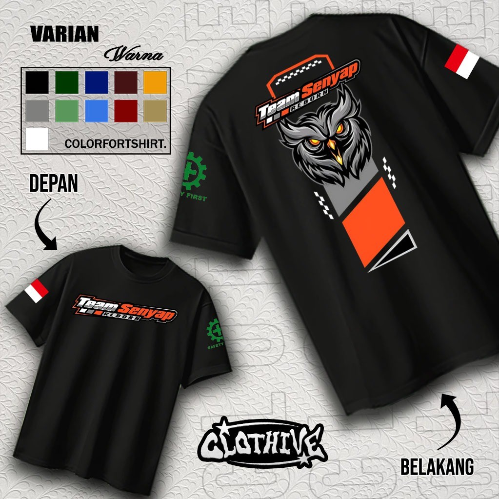 KAOS TEAM SENYAP - KAOS TEAM SENYAP PRIA DAN WANITA - TERBARU DAN TERLARIS